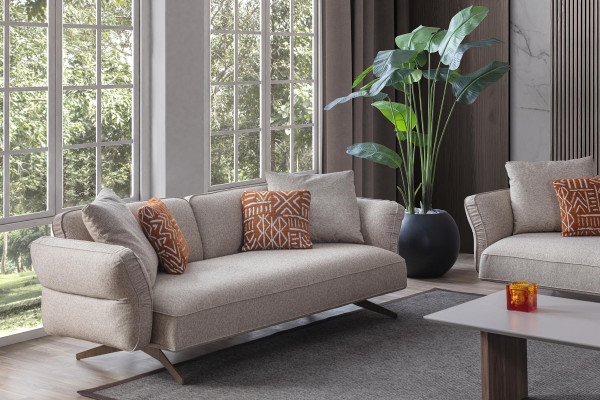 Luxury Modern Living Room Set 4-piece 4+3 Seater Armchair and Coffee Table New