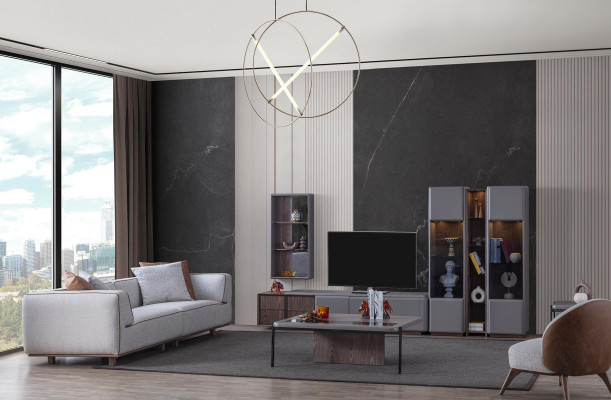 Designer Living Room Set 7-piece. Modern Living Room Walls Wardrobe