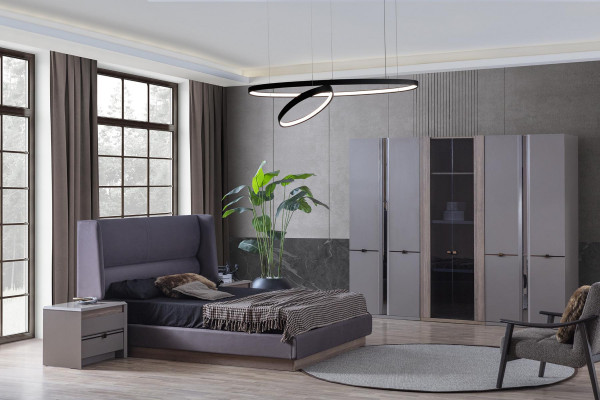 Bedroom set bed wardrobes wardrobe beds 2x nightstands 4-piece set.