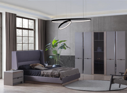 Bedroom set bed wardrobes wardrobe beds 2x nightstands 4-piece set.
