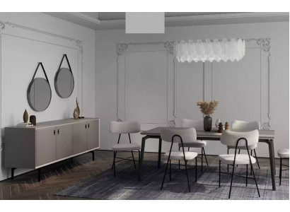 Dining room set chic furniture 6-piece dining suite dining group table