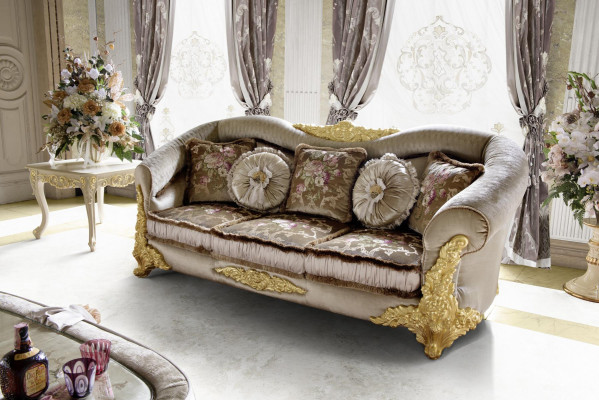 Sofa Upholstery 3 2 1 Seater Baroque Wood 3pc. Luxury Furniture Classic Sofa Set