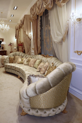 Designer sofa round corner sofa round sofa modern Italian living landscape furniture