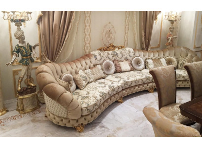 Living landscape corner sofa round couch seating upholstery sofa luxury furniture sofas Italy