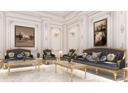 Living landscape sofa couch 6-piece set 3-seater, 2-seater, 1-seater, coffee table, 2x side table