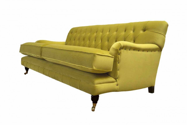 Chesterfield Sofa Upholstery Couch 3 Seater Yellow Yellow Sofas Couches