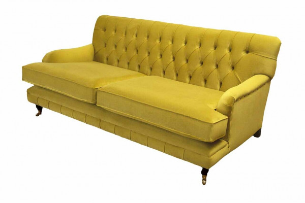 Chesterfield Sofa Upholstery Couch 3 Seater Yellow Yellow Sofas Couches