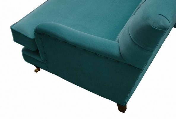 Designer sofa 3-seater Chesterfield couch upholstered seat three-seater textile