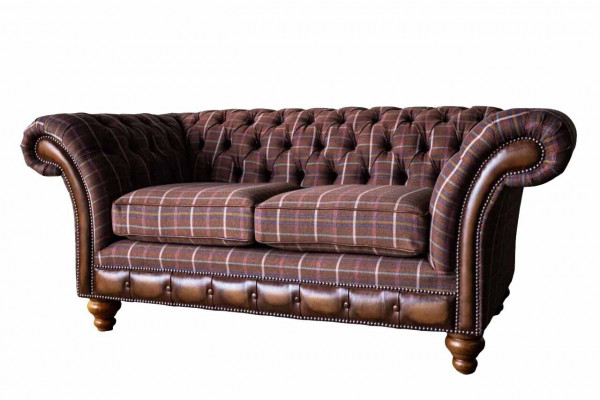 Chesterfield loveseat furniture 2-seater sofa couch upholstery lounge couches