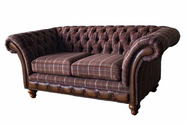 Chesterfield loveseat furniture 2-seater sofa couch upholstery lounge couches