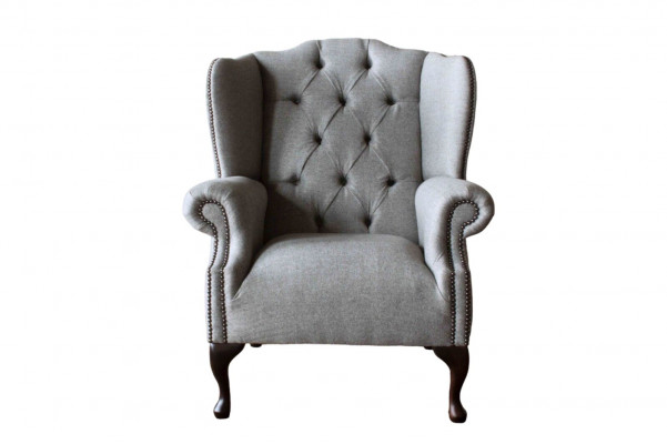 Luxury Upholstered Classic Chesterfield Armchair Wingback Single Seat New
