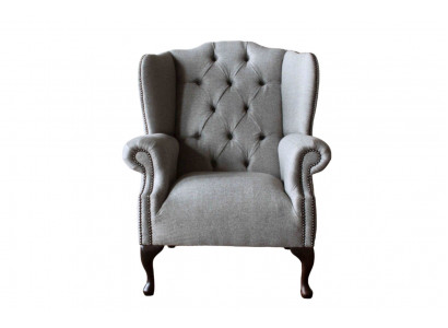 Luxury Upholstered Classic Chesterfield Armchair Wingback Single Seat New