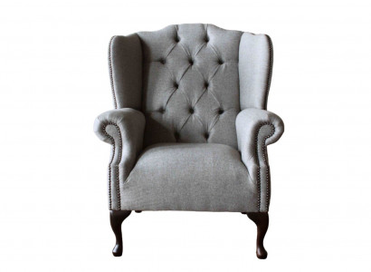 Luxury Upholstered Classic Chesterfield Armchair Wingback Single Seat New