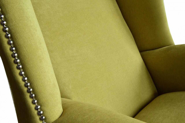 Armchair Textile Fabric Wingback Chair Furniture New Living Room Modern Luxury Design
