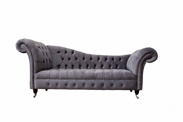 Chesterfield 3-Seater Designer Couch Sofa Upholstered Seat Fabric Luxury Sofas