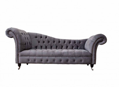 Chesterfield 3-Seater Designer Couch Sofa Upholstered Seat Fabric Luxury Sofas
