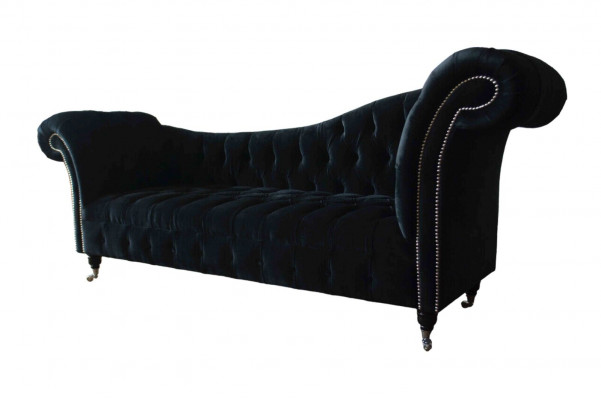 Sofa Luxury Textile Chesterfield Couch Upholstery 3-Seater Suite Blue Velvet