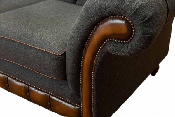 Sofa 2-seater design sofas upholstered couches fabric chesterfield two-seater