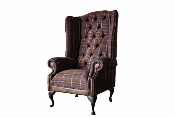 Chesterfield Design Sofa Armchair Couch Upholstered Wingback Chair 1 Seater New