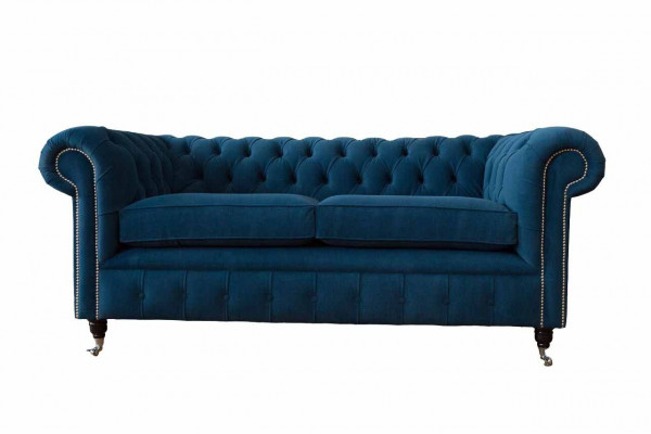 Sofa 3-seater Couch Chesterfield Upholstery Seat Fabric Textile Design New