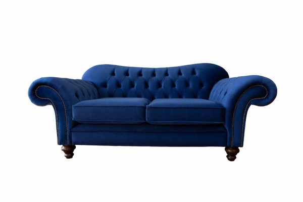 Chesterfield Design Sofa 2-Seater Couch Luxury Classic Textile