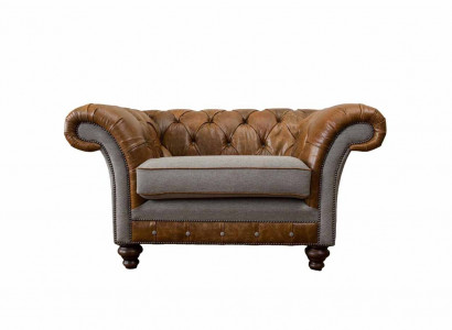 Design Chesterfield Armchair 1-Seater Couch Luxury Classic Textile Sofas