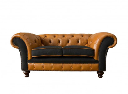 Chesterfield leather sofa couch upholstery 2-seater fabric sofas couches