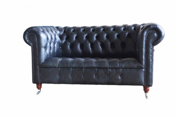 Classic design Chesterfield luxury upholstered sofa couch seat ensemble leather new