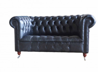 Classic design Chesterfield luxury upholstered sofa couch seat ensemble leather new