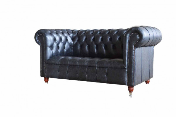 Classic design Chesterfield luxury upholstered sofa couch seat ensemble leather new