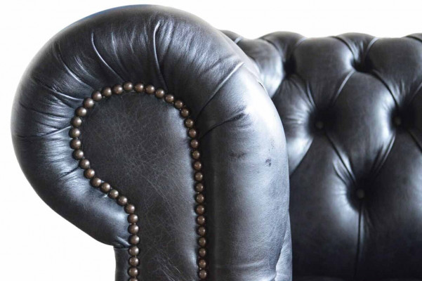 Classic design Chesterfield luxury upholstered sofa couch seat ensemble leather new