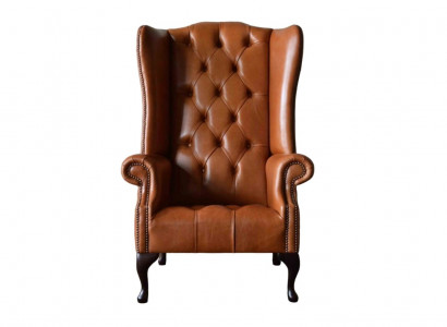 Armchair Wingback Chair Chesterfield Luxury Seater Living Room Brown New