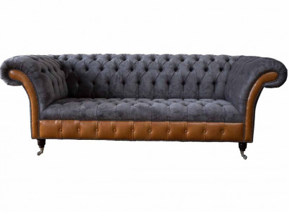 Design sofa 3-seater Chesterfield couch upholstery sofas three-seater new
