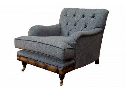 Armchair Wingback Chair Upholstered Luxury Living Room Classic Chesterfield