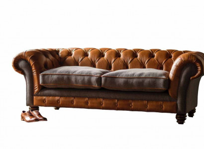 Sofa Luxury Leather Chesterfield Couch Sofas Upholstery 3 Seater Design New