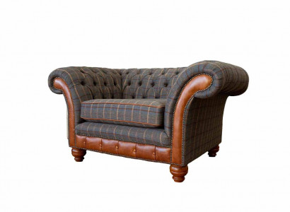 Armchair Sofa 1-seater Couch Designer Fabric Sofas Upholstered Wingback Chair New