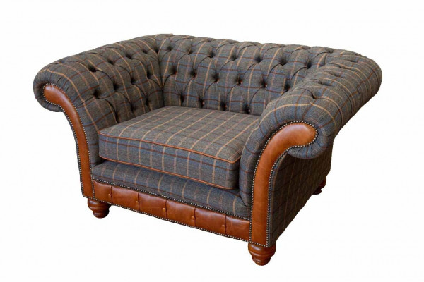 Armchair Sofa 1-seater Couch Designer Fabric Sofas Upholstered Wingback Chair New