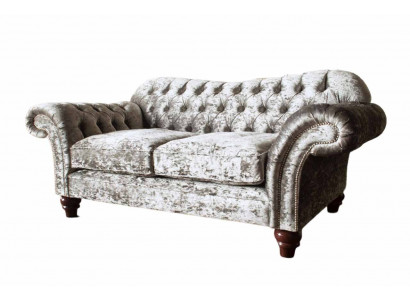 Chesterfield Upholstered Fabric Sofa 2-Seater Sofa Design Luxury Fabric Sofas