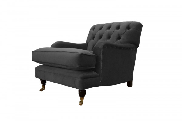 Chesterfield armchair couch upholstery 1-seater design couches textile new