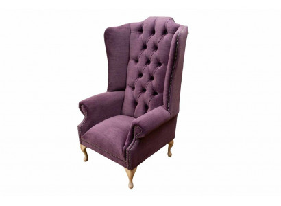Wing chair designer textile single-seater couches upholstery Chesterfield seat