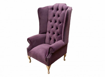 Wing chair designer textile single-seater couches upholstery Chesterfield seat