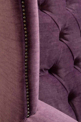 Wing chair designer textile single-seater couches upholstery Chesterfield seat