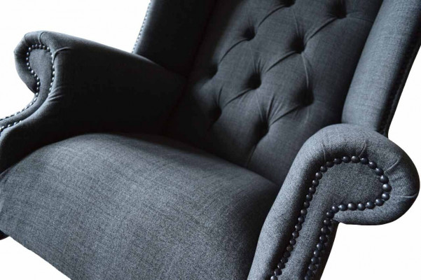 Armchair Single Seater Chesterfield Sofa Furniture Luxury Furniture Wing Chair New