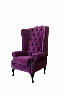 Chesterfield Design Armchair Upholstered Couch Wing Chair Single Seater
