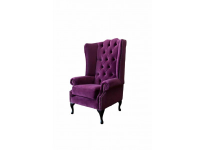 Chesterfield Design Armchair Upholstered Couch Wing Chair Single Seater