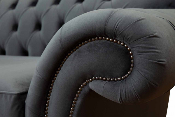 Chesterfield 3-seater textile design sofa couch upholstery couches luxury