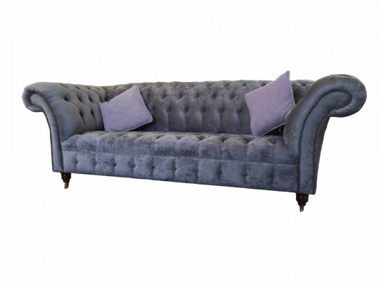 Sofa 3 Seat Chesterfield Upholstery Textile Fabric Couches Sofa Cushion New