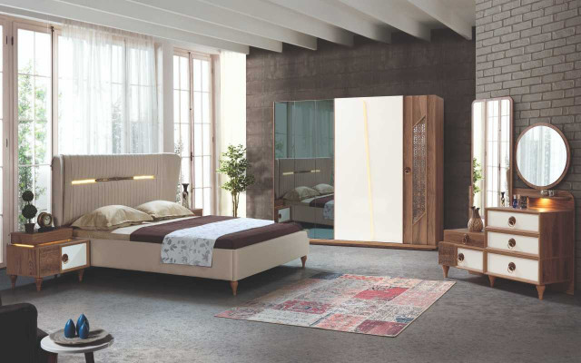 Wardrobe Brown Luxury Furniture Italian Bedroom Interior