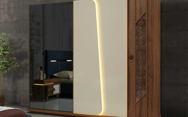 Wardrobe Brown Luxury Furniture Italian Bedroom Interior