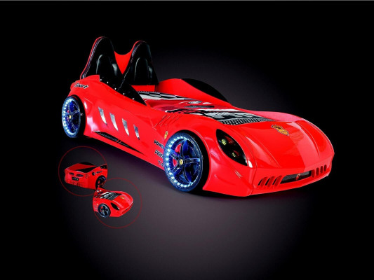 Bedroom children's bed beds children's room car children's furniture red new